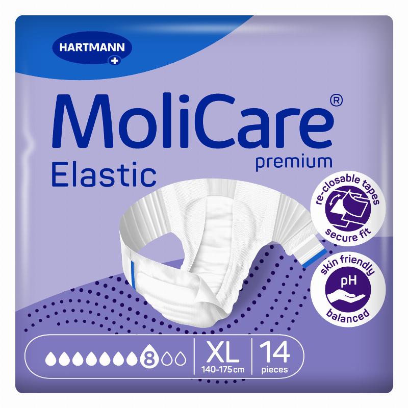 MoliCare® Premium Elastic 8 крапель XL 14шт, підгузки з еластичними бічними вставками для дорослих, які страждають на нетримання